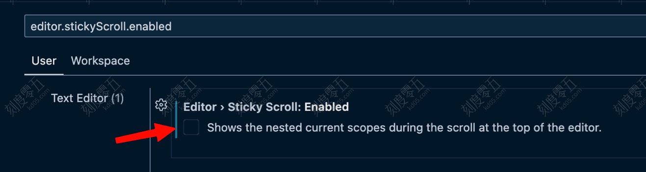 勾选editor.stickyScroll.enabled