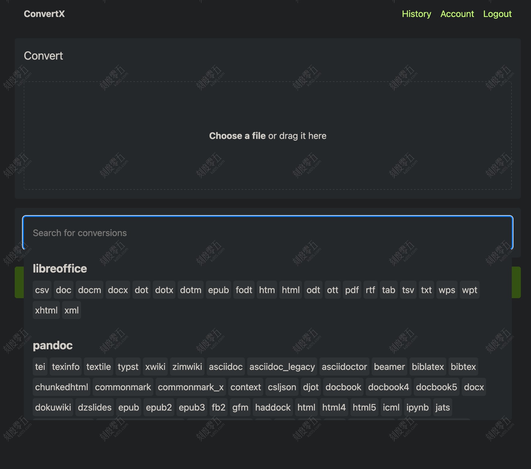 操作界面非常的简单，支持一千多种格式