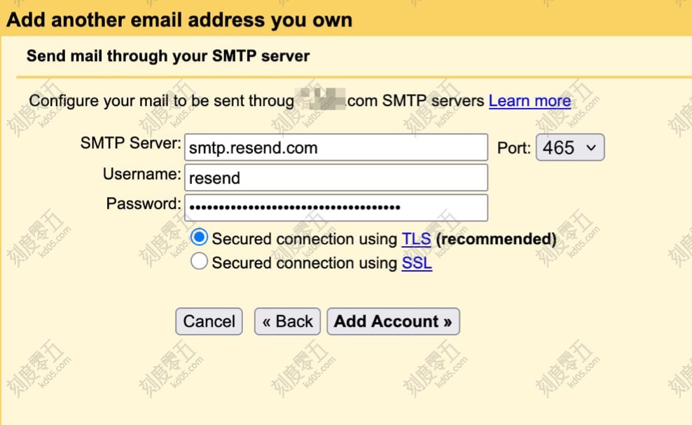 Set SMTP Server